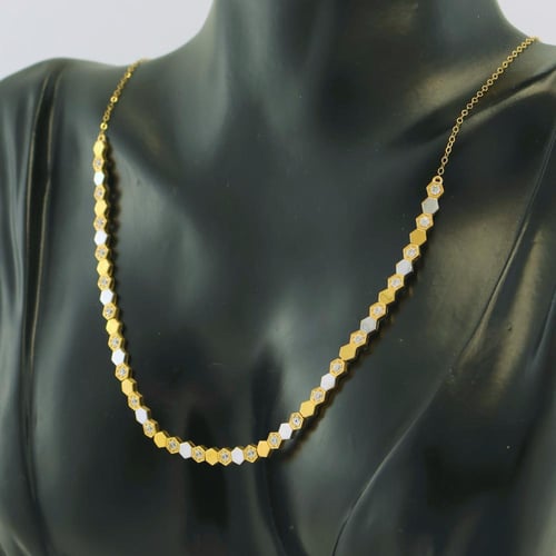 طقم ذهب سداسي ايطالي بالوان جذابه - عيار 18