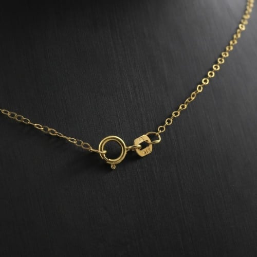 نصف طقم ذهب خالص تصميم هندسي - عيار 21