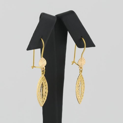 حلق ذهب صافي ليفر - عيار 21