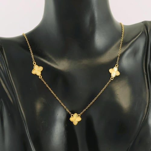 عقد ذهب ثلاث ازهار - عيار 21