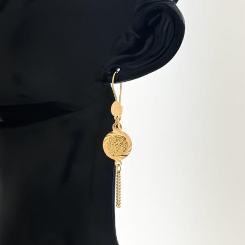 حلق ذهب جنية سعودي - عيار 21