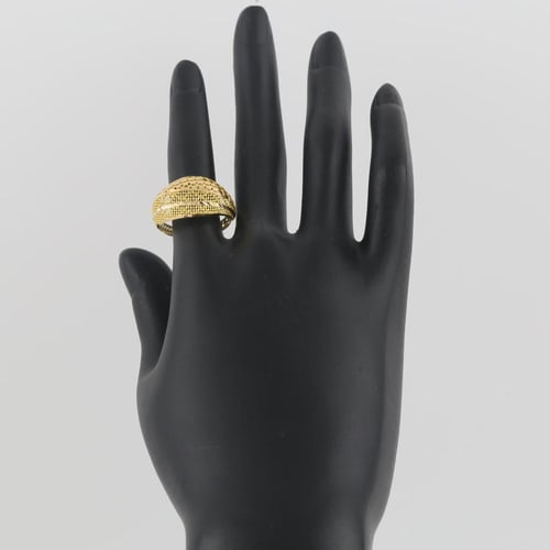 خاتم ذهب بنقشتين ذهبية - عيار 21