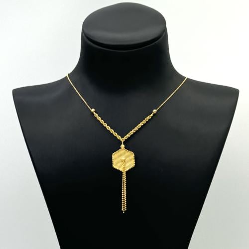 عقد ذهب هندسيٌّ مُبتكر - عيار 21