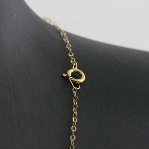 عقد ذهب خطوط منحنية متاشبكة تشبه الالماس - عيار 18