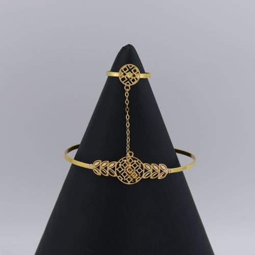 كف ذهب اطفال ورق الزيتون مع دائري جميل - عيار 21