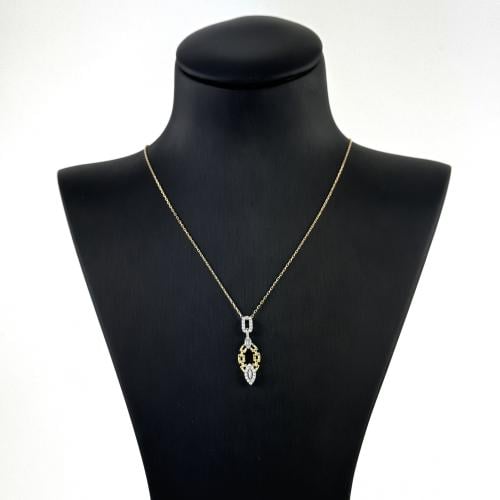 عقد ذهب تصميم الماس من تشكيلة أكسترا - عيار18