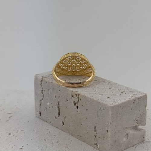 خاتم ذهب مستوحى من العمارة الإيطالية - عيار 21