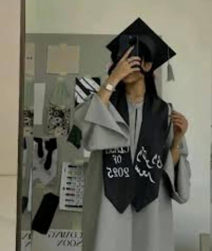 عبايه رصاصي غامق فيكونه اسود