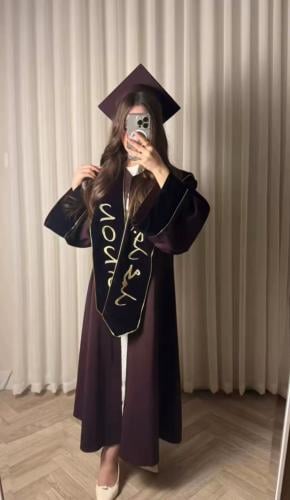 عبايه ليلكي وشاح مخمل اسود