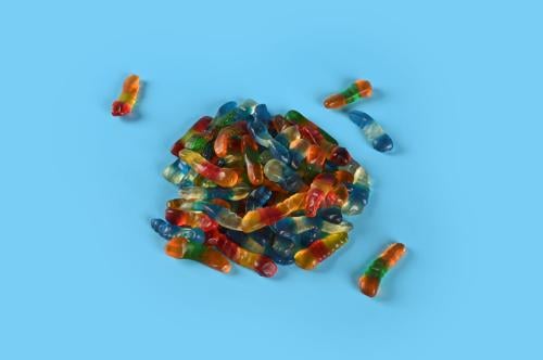 جيلي ديدان الفواكة