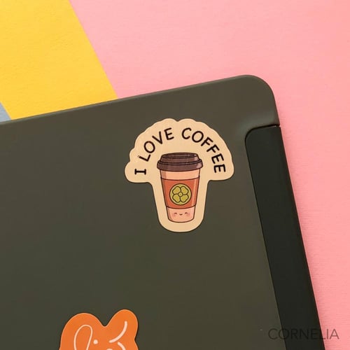 ستيكر - l Love Coffee -