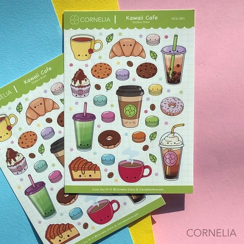 ستيكر شيت - Kawaii Cafe -