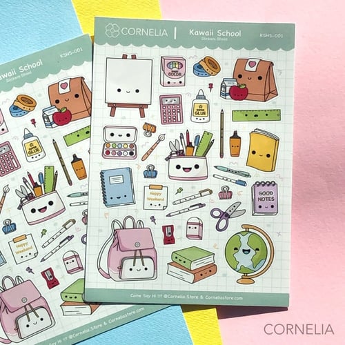 ستيكر شيت - Kawaii School -