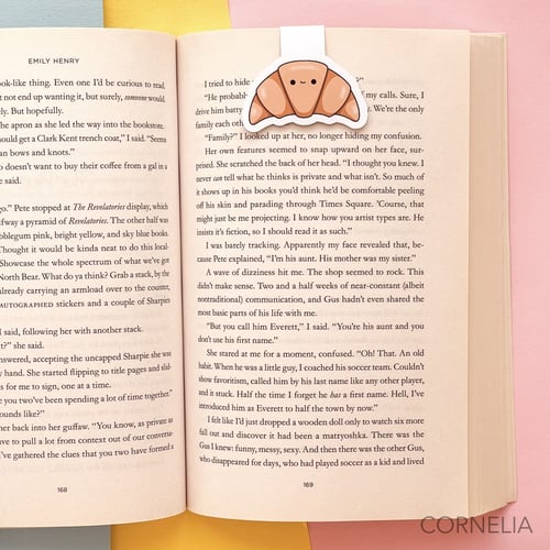 فاصل كتاب مغناطيس- Kawaii Cafe Croissant