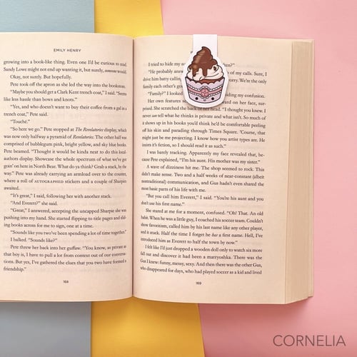 فاصل كتاب مغناطيس- Kawaii Cafe Cupcake