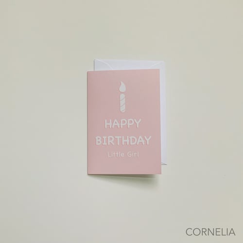 بطاقة تهنئة - Happy Birthday Little Girl - A7