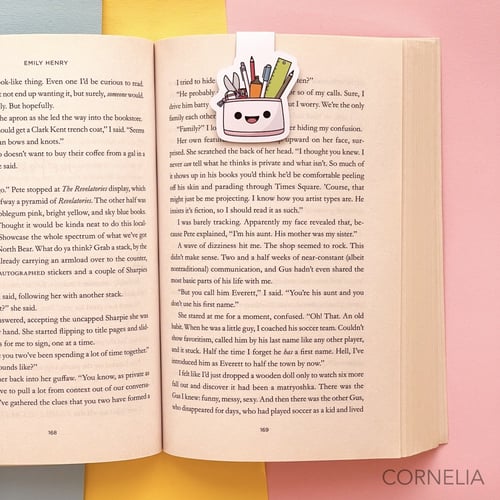 فاصل كتاب مغناطيس- Kawaii School Pencil Case