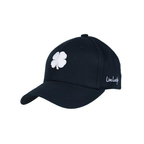 كاب بلاك كلوفر قماش كحلي بتطريز ابيض مع اسود