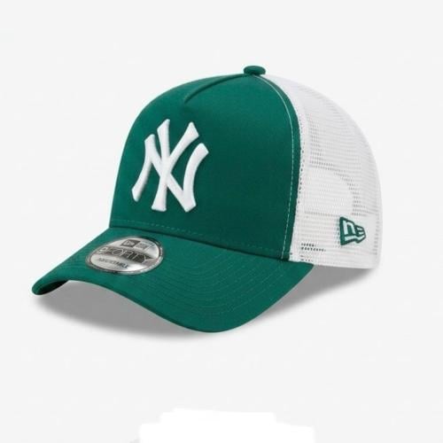 كاب NY شبك اخضر بتطريز ابيض