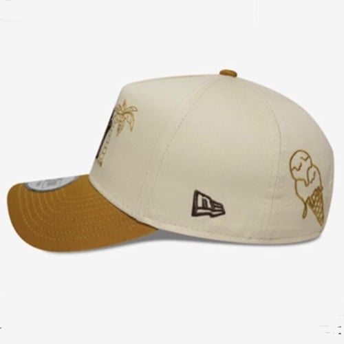 كاب نيو ايرا قماش أسود بتطريز أبيض