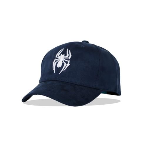 كاب سبايدر مخمل كحلي بتطريز كحلي