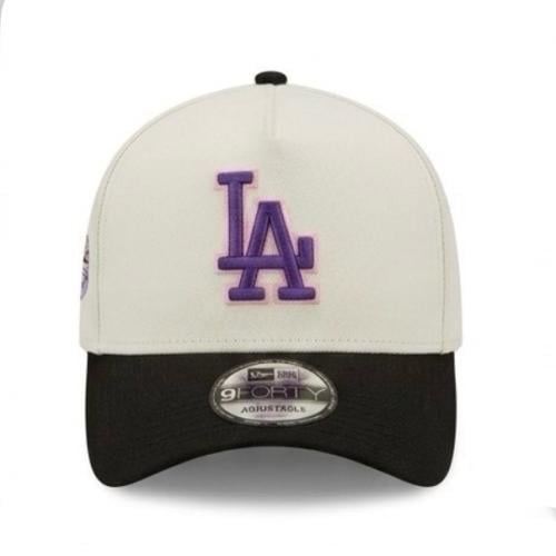 كاب LA بيج واسود بتطريز بنفسجي تصميم DODGERS STADI...