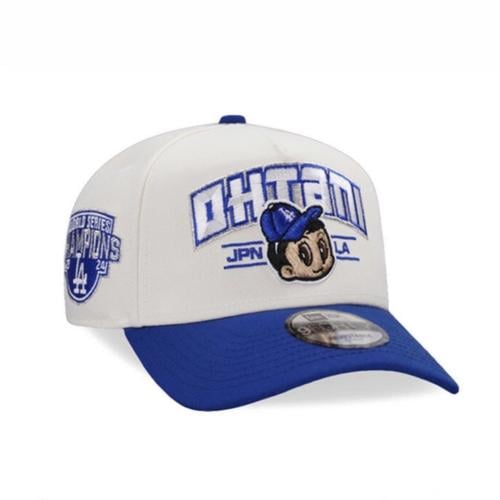 كاب نيو ايرا قماش أبيض - أزرق