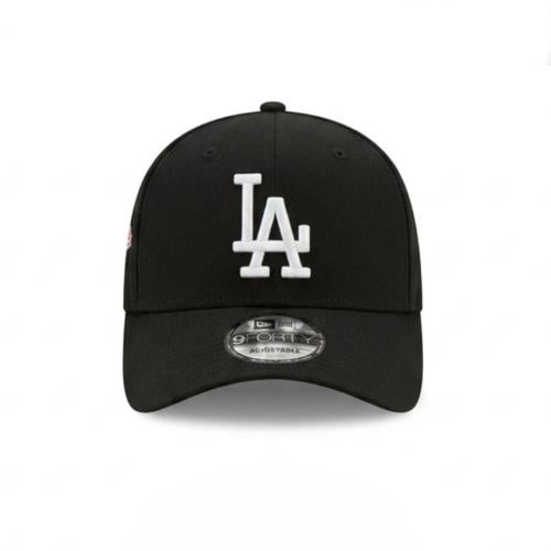 كاب LA اسود بتطريز ابيض تصميم Dodgers