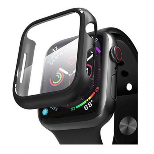 غطاء حماية ساعة أبل واقي ضد الصدمات 44 مم، أسود