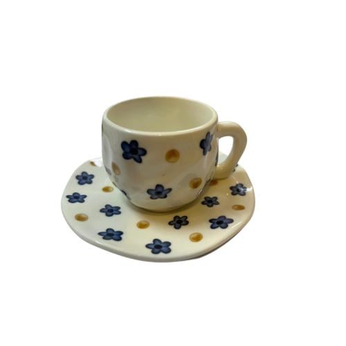 كوب سيراميك مع صحن