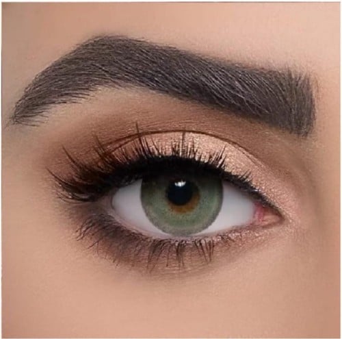 عدسات يومية لون اكوا من ذهب 20#