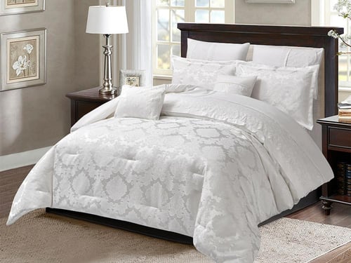 مفرش كاتنس الفاخر مفرد ونص من نسج الجاكار - 8 قطع