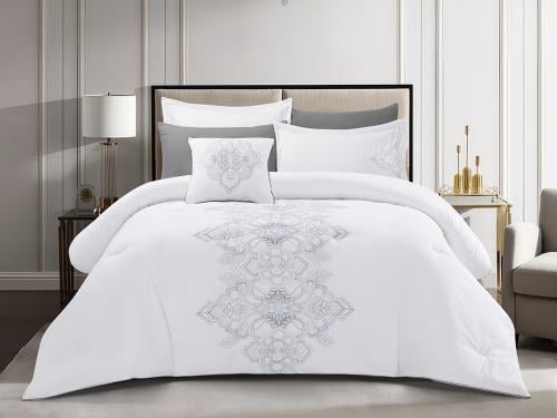 مفرش فيلكس صيفي مزدوج مطرز 7 قطع