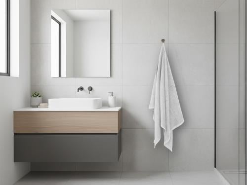 منشفة سيلفا القياسية من خامة القطن - أبيض