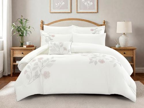 مفرش سولين صيفي مفرد من خامة القطن المطرز 5 قطع