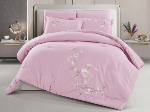 مفرش إي صيفي مزدوج مطرز 6 قطع