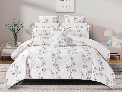 مفرش هازل صيفي مفرد ونص من خامة القطن 4 قطع