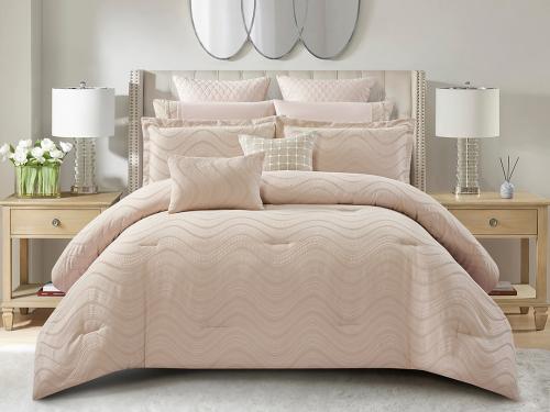 مفرش كاتنس الفاخر من نسيج الجاكار مزدوج - 10 قطع