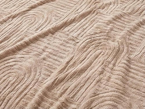 بطانية دفء شتوي سادة مقاس مفرد ونص - بيج