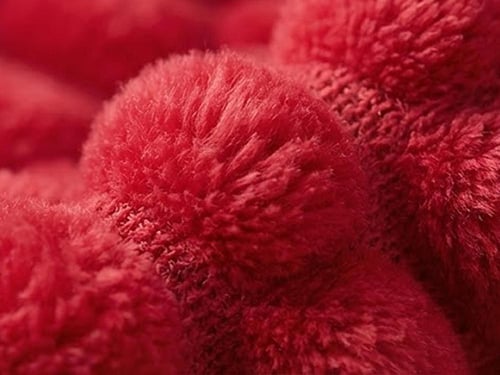 بطانية دفء شتوي سادة مقاس مفرد ونص - أحمر