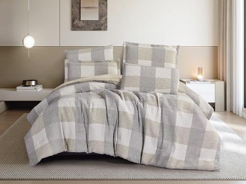 مفرش ايفلين صيفي مفرد ونص من نسيج الجاكار 4 قطع