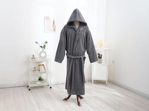 روب استحمام كورال رمادي - L