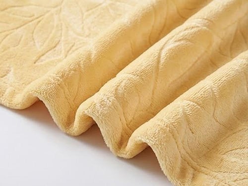 بطانية دفء شتوي سادة مقاس مفرد ونص - كريمي غامق