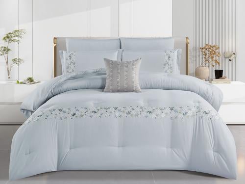 مفرش إي صيفي مفرد مطرز 5 قطع