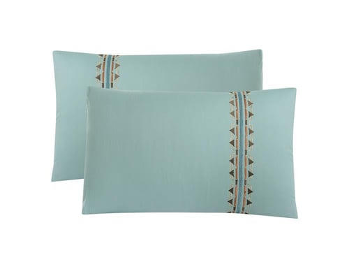 مفرش صيفي دوريس مزدوج من خامة القطن المطرز 9 قطع