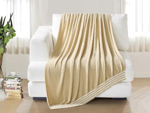 شال كنب مقاس مزدوج-بيج غامق