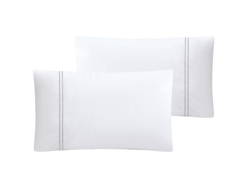 مفرش الين صيفي مزدوج مطرز من خامة القطن - 8 قطع