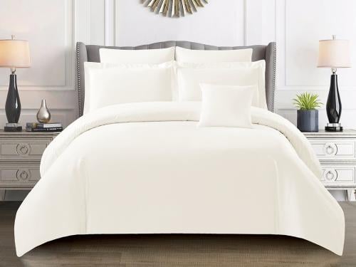 مفرش فرح الفندقي مفرد من خامة القطن 6 قطع لؤلؤي (2...