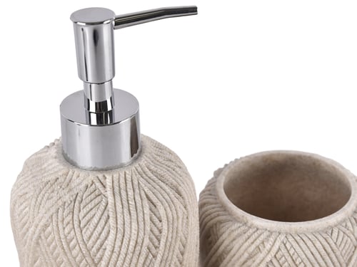 طقم إكسسوارات حمام 3 قطع - بيج