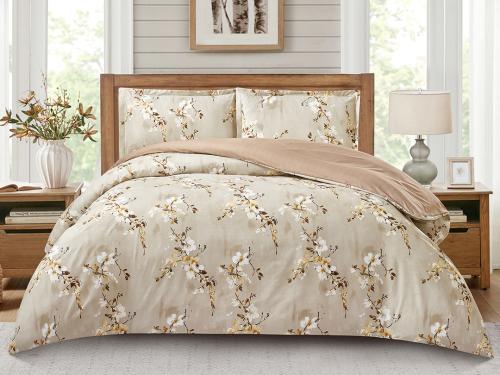 بيت لحاف آسي صيفي بدون حشوة مزدوج 4 قطع